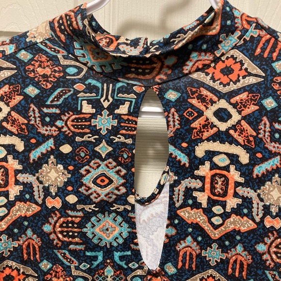 3/20 forever 21 pattern collar neck dress small - Picture 2 of 4